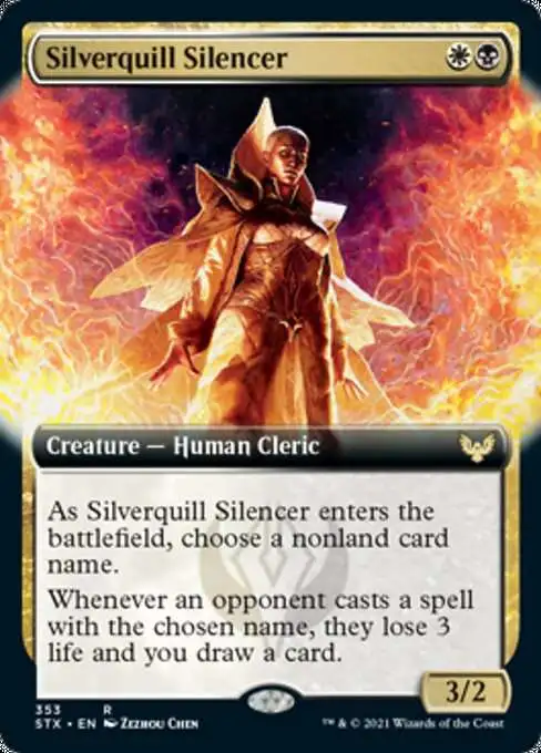 MtG Strixhaven: School of Mages Rare Silverquill Silencer #353 [Extended Art]