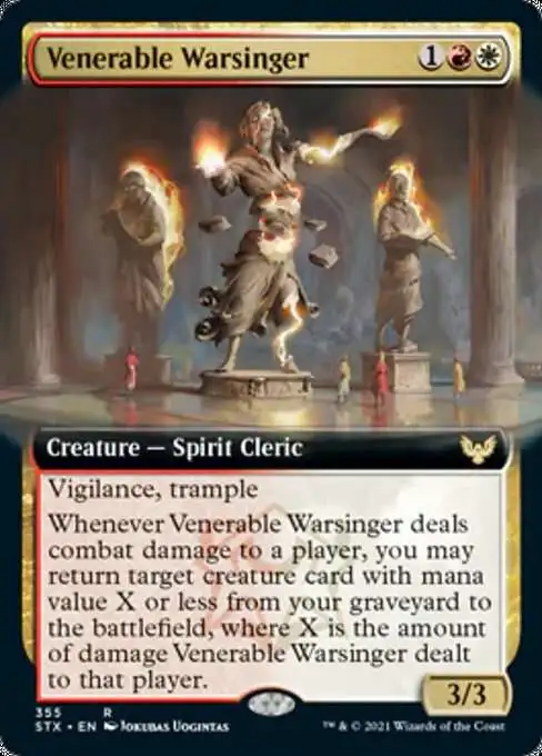 MtG Strixhaven: School of Mages Rare Venerable Warsinger #355 [Extended Art]