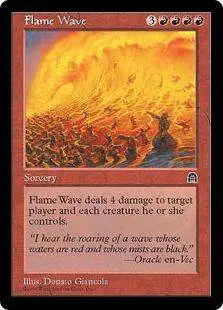 MtG Stronghold Uncommon Flame Wave [Lightly Played]