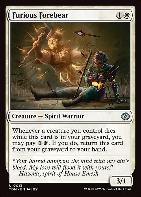 MtG Tarkir: Dragonstorm Uncommon Furious Forebear #13