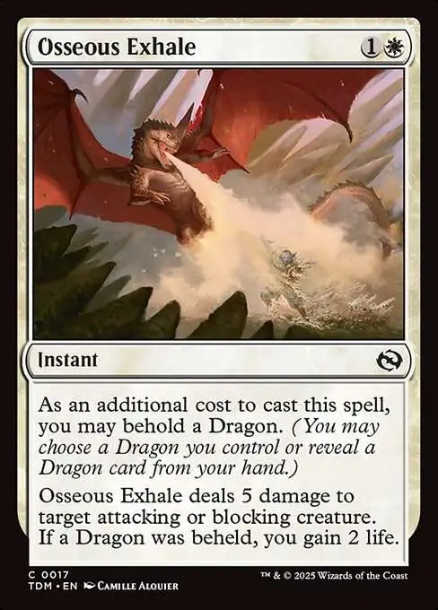 MtG Tarkir: Dragonstorm Common Osseous Exhale #17