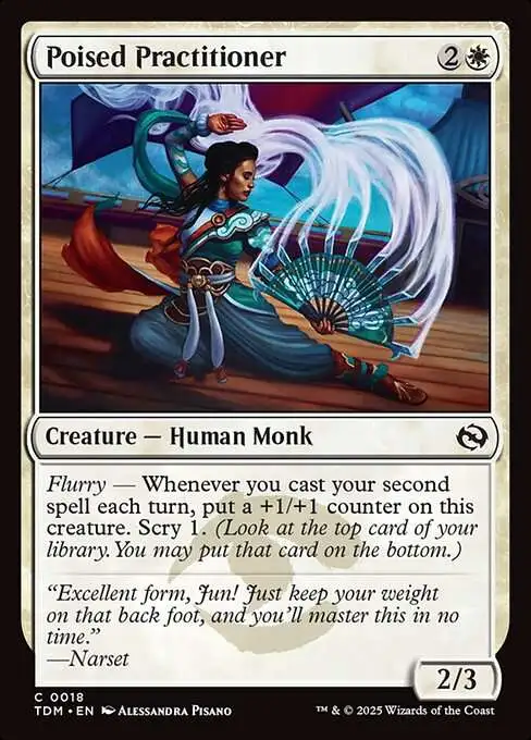 MtG Tarkir: Dragonstorm Common Poised Practitioner #18