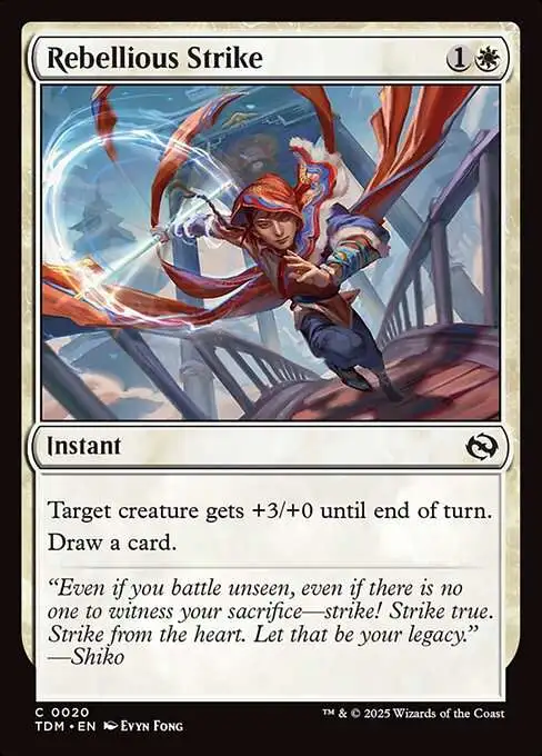 MtG Tarkir: Dragonstorm Common Foil Rebellious Strike #20
