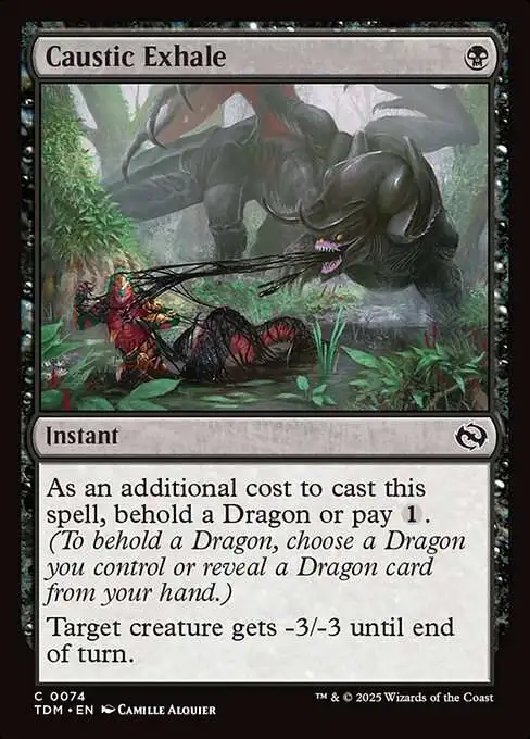 MtG Tarkir: Dragonstorm Common Caustic Exhale #74