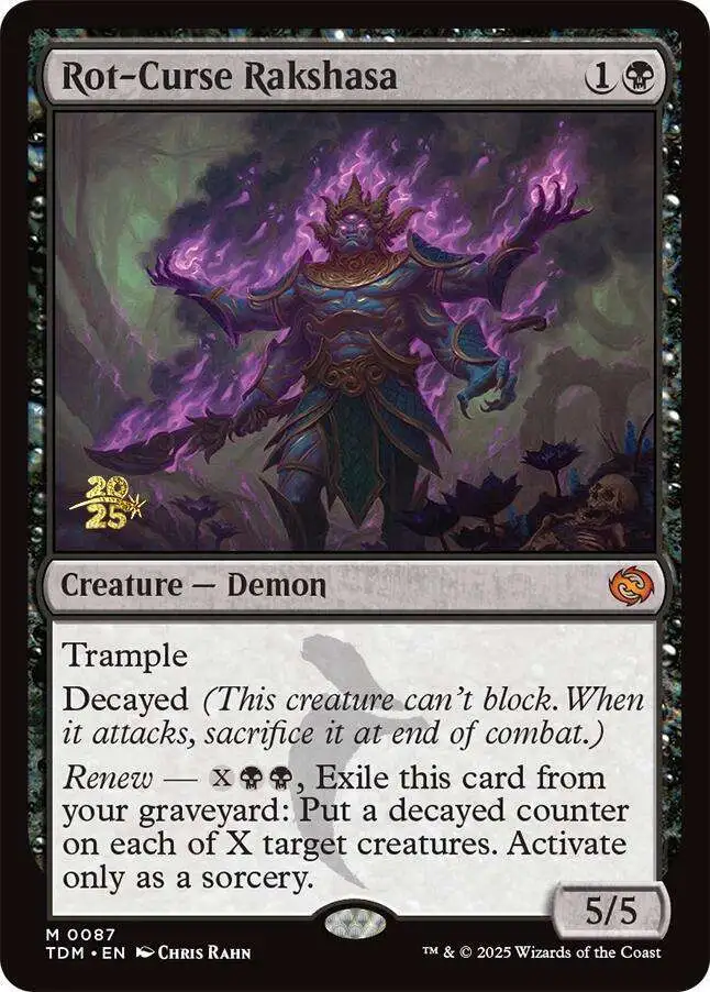 MtG Tarkir: Dragonstorm Mythic Rare Rot-Curse Rakshasa #87 [PreRelease]