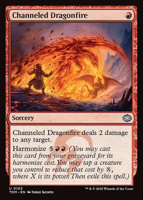 Magic The Gathering Tarkir Dragonstorm Single Card Uncommon Channeled  Dragonfire 102 - ToyWiz