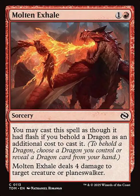 MtG Tarkir: Dragonstorm Common FOIL Molten Exhale #113