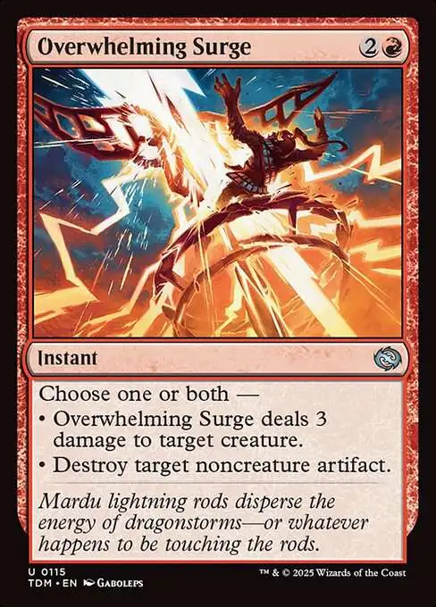 MtG Tarkir: Dragonstorm Uncommon FOIL Overwhelming Surge #115