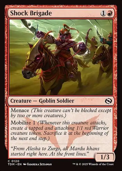 MtG Tarkir: Dragonstorm Common Foil Shock Brigade #120