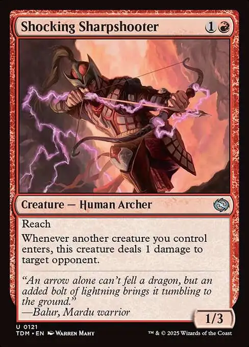 MtG Tarkir: Dragonstorm Uncommon FOIL Shocking Sharpshooter #121