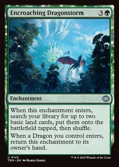 MtG Tarkir: Dragonstorm Uncommon Encroaching Dragonstorm #142