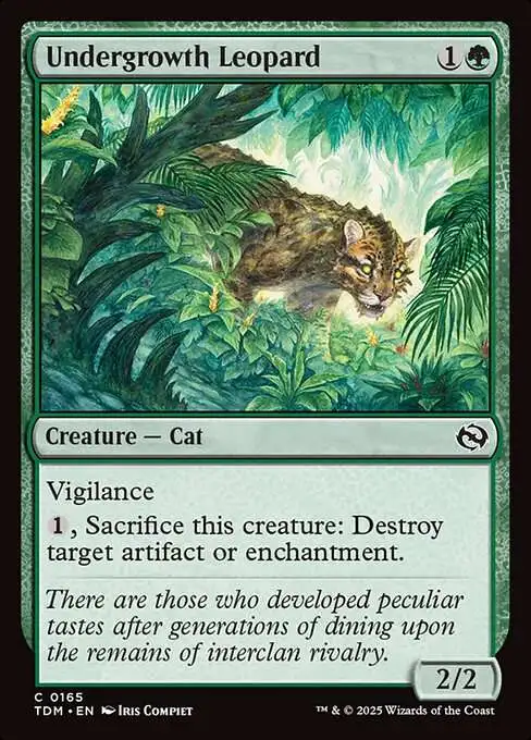 MtG Tarkir: Dragonstorm Common Foil Undergrowth Leopard #165
