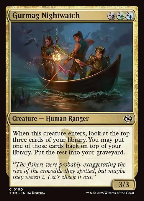 Magic The Gathering Tarkir Dragonstorm Single Card Common Gurmag Nightwatch  190 - ToyWiz