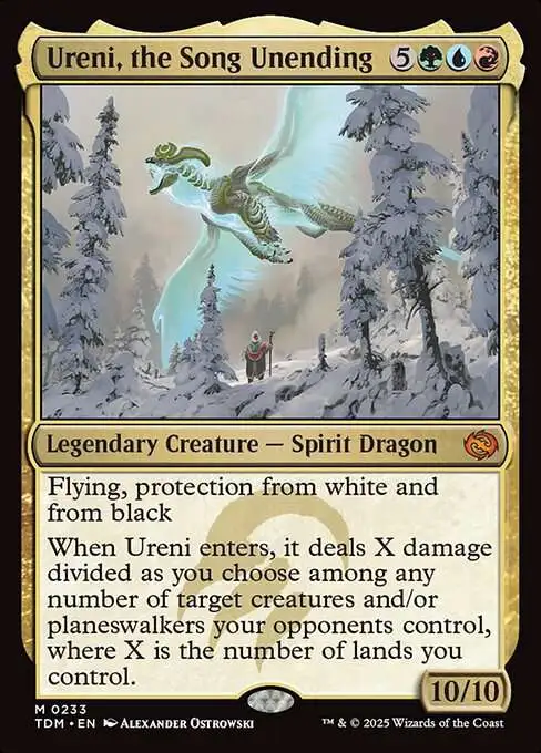 MtG Tarkir: Dragonstorm Mythic Rare FOIL Ureni, the Song Unending #233