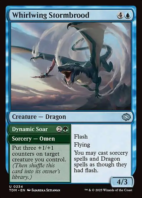 MtG Tarkir: Dragonstorm Uncommon Whirlwing Stormbrood // Dynamic Soar #234