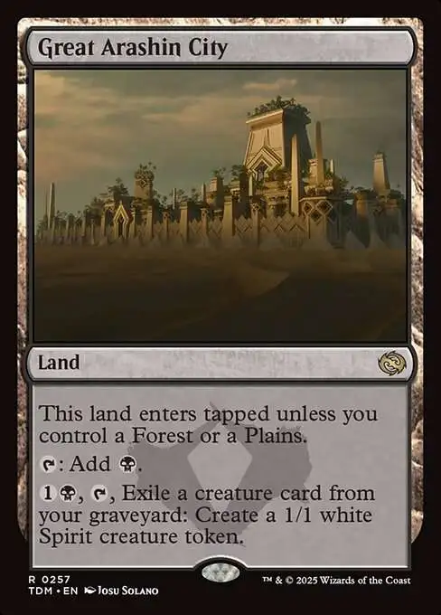 MtG Tarkir: Dragonstorm Rare Great Arashin City #257