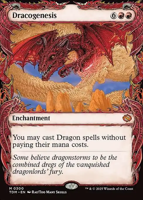MtG Tarkir: Dragonstorm Mythic Rare Dracogenesis #300 [Draconic Showcase]