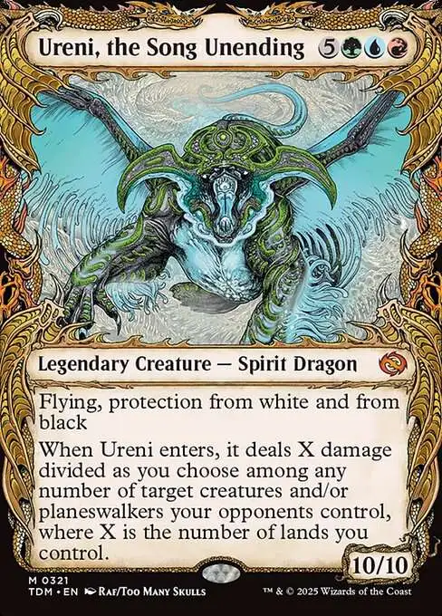 MtG Tarkir: Dragonstorm Mythic Rare Ureni, the Song Unending #321 [Draconic Showcase]