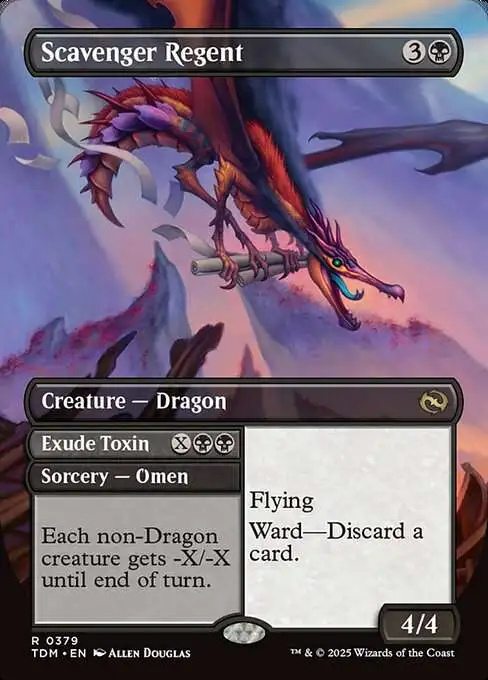 MtG Tarkir: Dragonstorm Rare Scavenger Regent // Exude Toxin // Scavenger Regent #379 [Reversible Dragon]