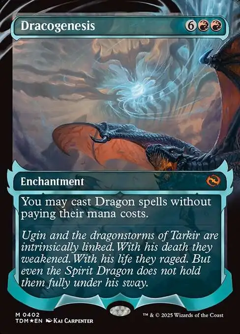Magic The Gathering Tarkir Dragonstorm Single Card Mythic Rare Dracogenesis  402 Ghostfire Showcase - ToyWiz