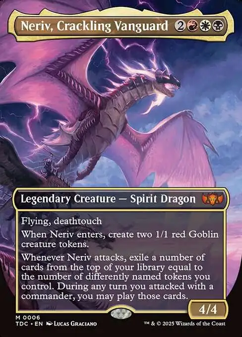 MtG Tarkir: Dragonstorm Commander Mythic Rare FOIL Neriv, Crackling Vanguard #6