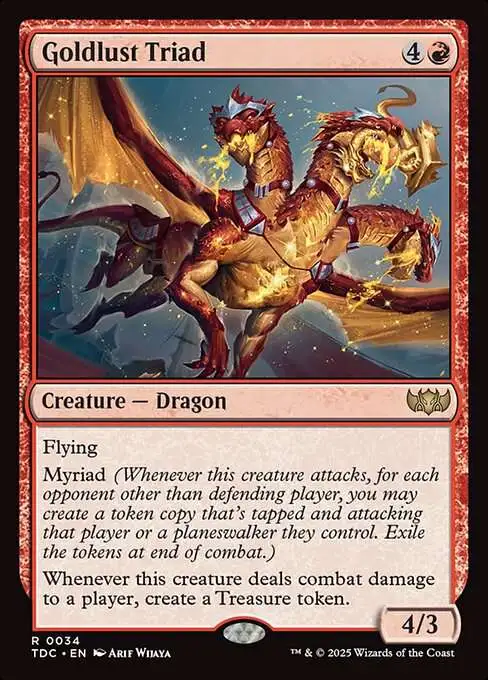 MtG Tarkir: Dragonstorm Commander Rare Goldlust Triad #34