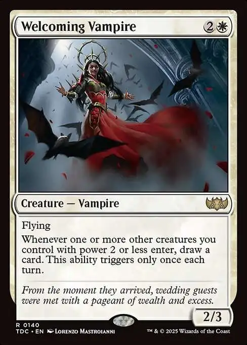 MtG Tarkir: Dragonstorm Commander Rare Welcoming Vampire #140