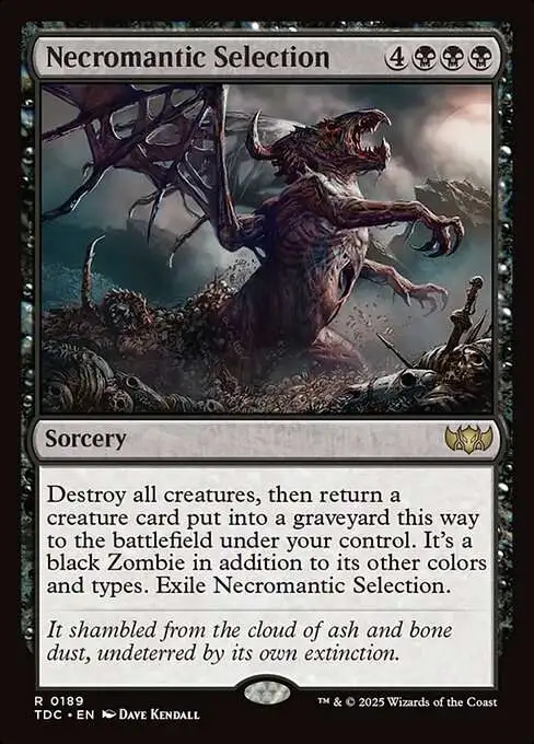 MtG Tarkir: Dragonstorm Commander Rare Necromantic Selection #189