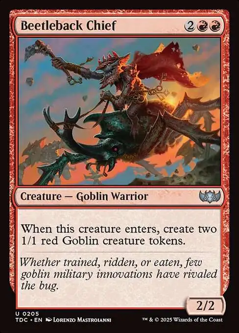 MtG Tarkir: Dragonstorm Commander Uncommon Beetleback Chief #205