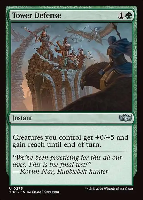 MtG Tarkir: Dragonstorm Commander Uncommon Tower Defense #275