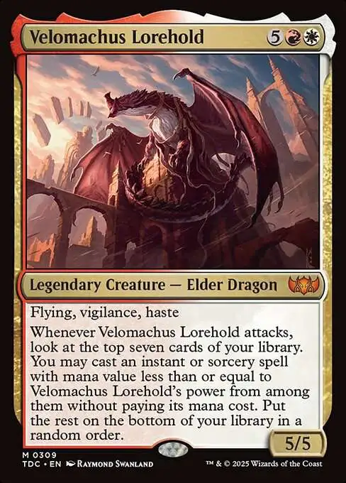 MtG Tarkir: Dragonstorm Commander Mythic Rare FOIL Velomachus Lorehold #309