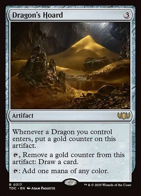 MtG Tarkir: Dragonstorm Commander Rare FOIL Dragon's Hoard #317