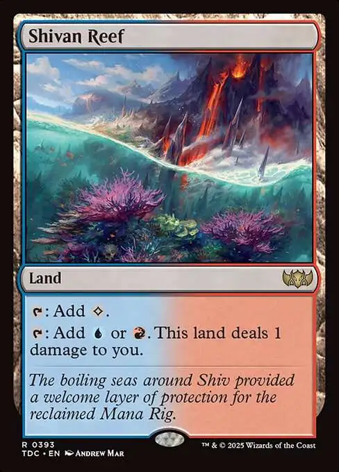 MtG Tarkir: Dragonstorm Commander Rare FOIL Shivan Reef #393