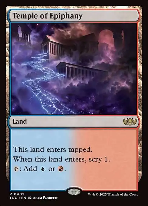 MtG Tarkir: Dragonstorm Commander Rare Temple of Epiphany #402