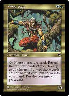 Magic The Gathering Tempest Single Card Rare Wood Sage - ToyWiz