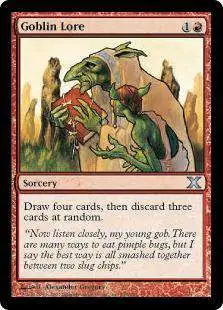 MtG 10th Edition Uncommon Goblin Lore #208 [Moderately Played]