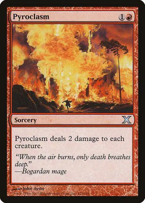 MtG 10th Edition Uncommon FOIL Pyroclasm #222