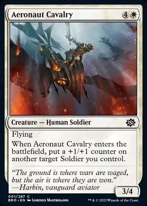 MtG The Brothers' War Common Aeronaut Cavalry #1