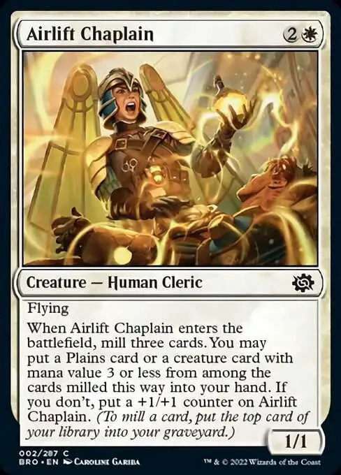 MtG The Brothers' War Common Airlift Chaplain #2