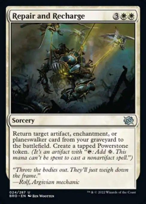 MtG The Brothers' War Uncommon Foil Repair and Recharge #24