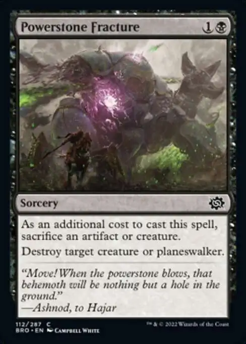 MtG The Brothers' War Common Foil Powerstone Fracture #112