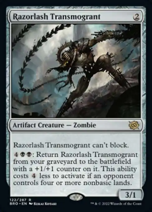 Magic The Gathering The Brothers War Single Card Rare Razorlash  Transmogrant 122 FOIL - ToyWiz