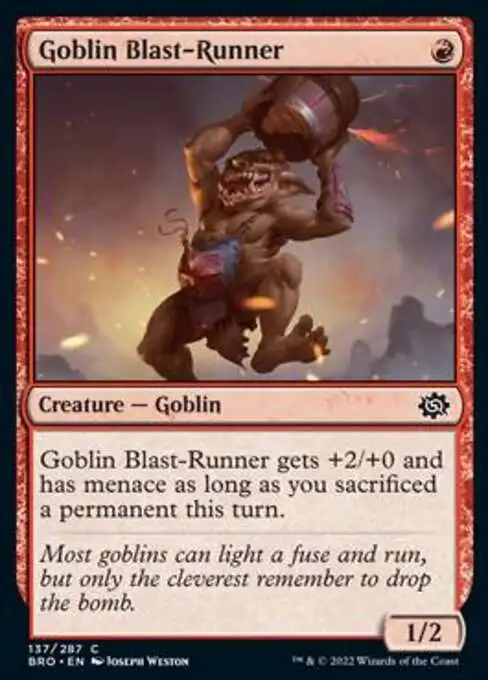 MtG The Brothers' War Common Goblin Blast-Runner #137