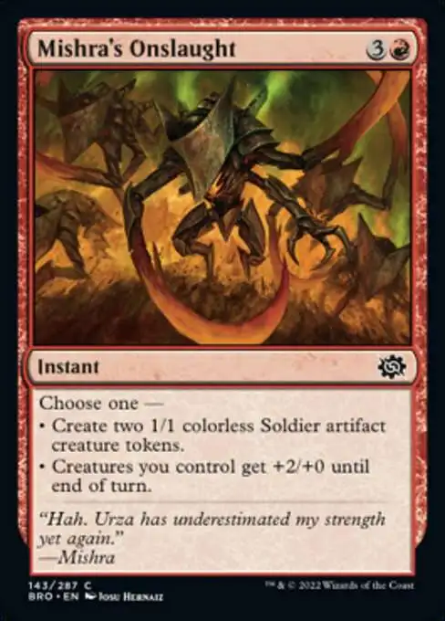 MtG The Brothers' War Common Mishra's Onslaught #143 MtG The Brothers' War Common Mishra's Onslaught #143