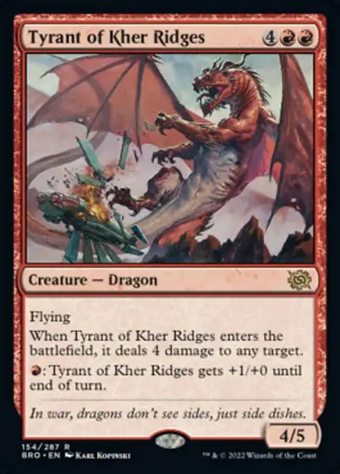 MtG The Brothers' War Rare FOIL Tyrant of Kher Ridges #154