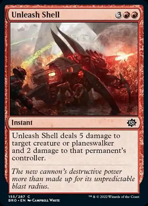 MtG The Brothers' War Common Foil Unleash Shell #155