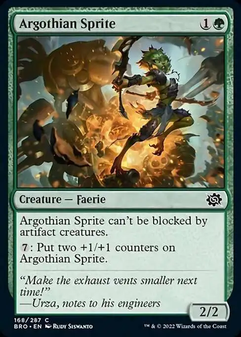 Magic The Gathering The Brothers War Single Card Common Argothian Sprite  168 FOIL - ToyWiz