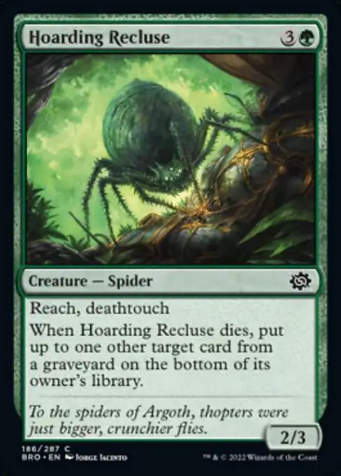 MtG The Brothers' War Common Hoarding Recluse #186