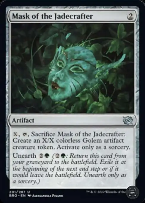 MtG The Brothers' War Uncommon Mask of the Jadecrafter #201