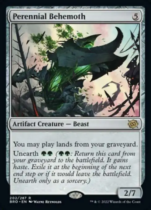 MtG The Brothers' War Rare Foil Perennial Behemoth #202